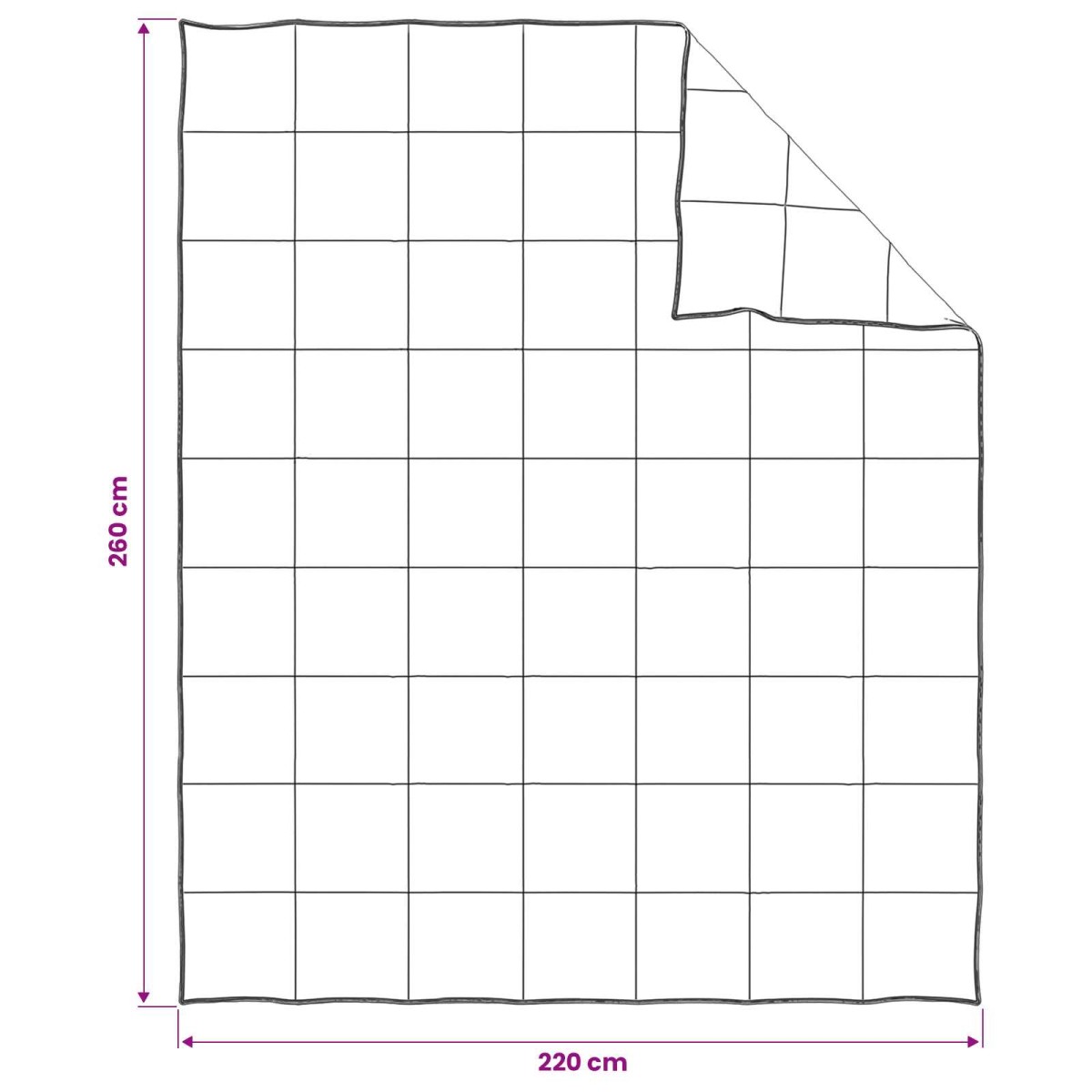 vidaXL Σετ Παπλωμάτων 2 τμχ. 220 x 260 cm Καλοκαίρι 150 gsm Λευκό