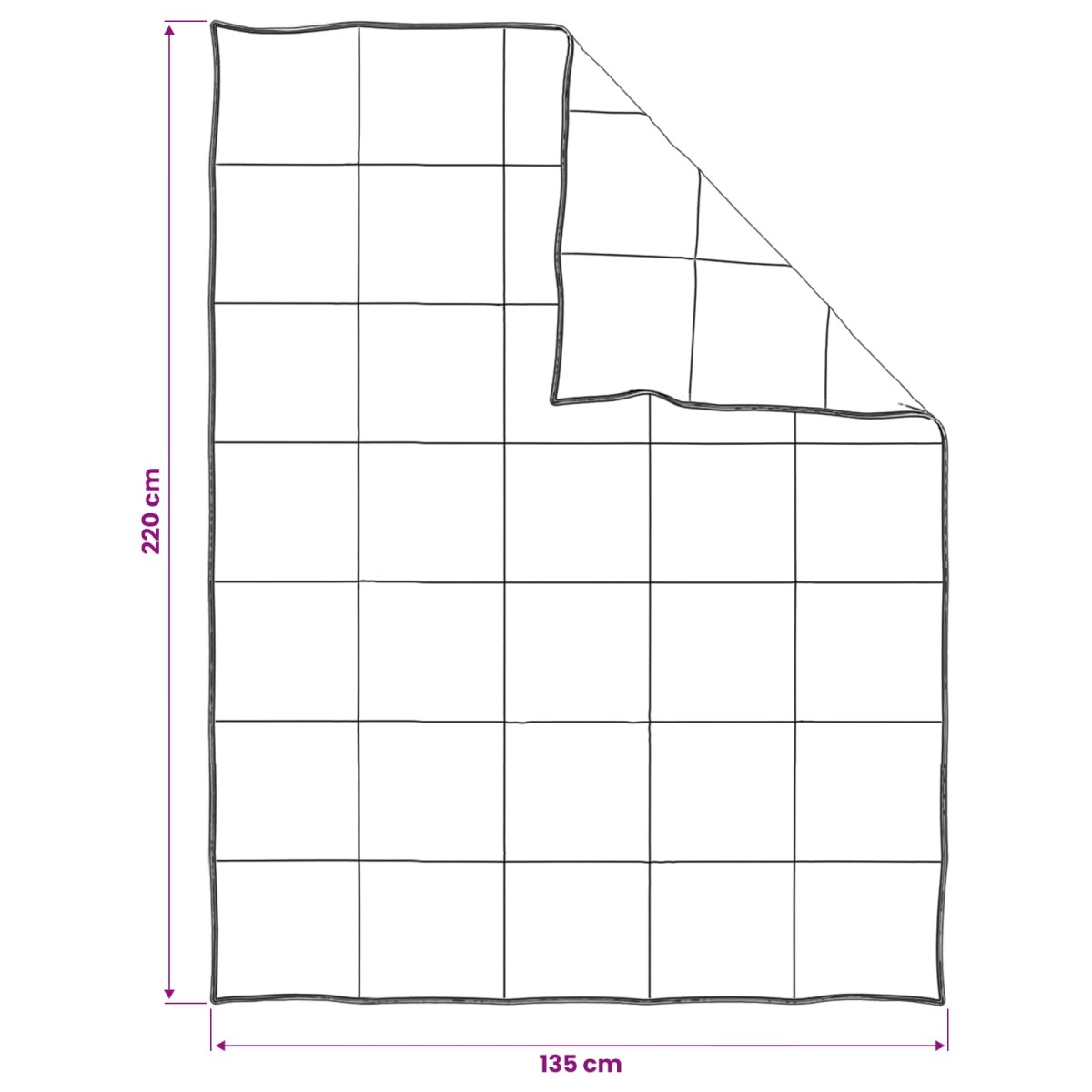 vidaXL Σετ Παπλωμάτων Λευκό 135 x 220 εκ. Πολυεστέρας, Μπαμπού