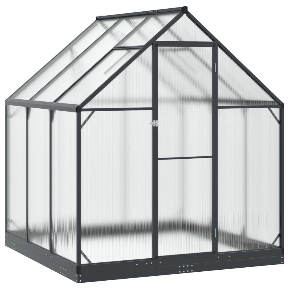 vidaXL Θερμοκήπιο Κήπου με πόρτα Ανθρακί 183,5 x 183,5 x 207 εκ
