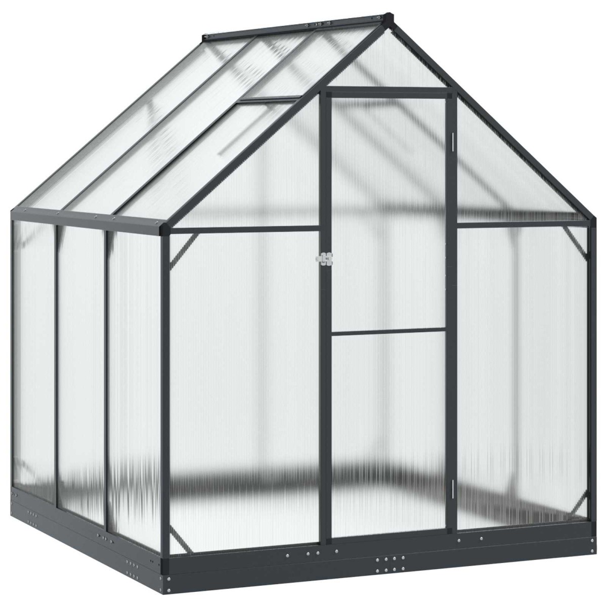vidaXL Θερμοκήπιο Κήπου με πόρτα Ανθρακί 183,5 x 183,5 x 207 εκ