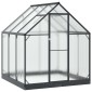 vidaXL Θερμοκήπιο Κήπου με πόρτα Ανθρακί 183,5 x 183,5 x 207 εκ