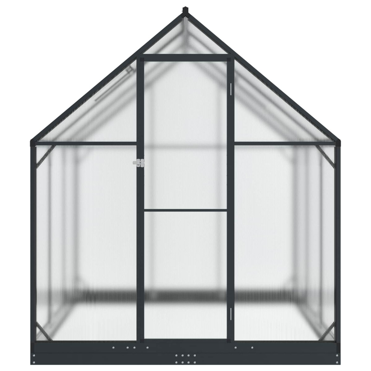 vidaXL Θερμοκήπιο Κήπου με πόρτα Ανθρακί 183,5 x 183,5 x 207 εκ