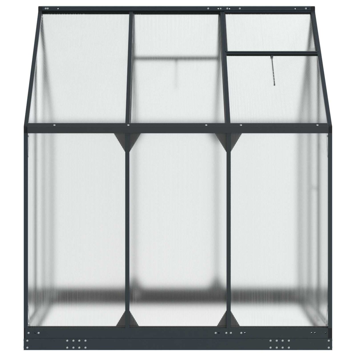 vidaXL Θερμοκήπιο Κήπου με πόρτα Ανθρακί 183,5 x 183,5 x 207 εκ