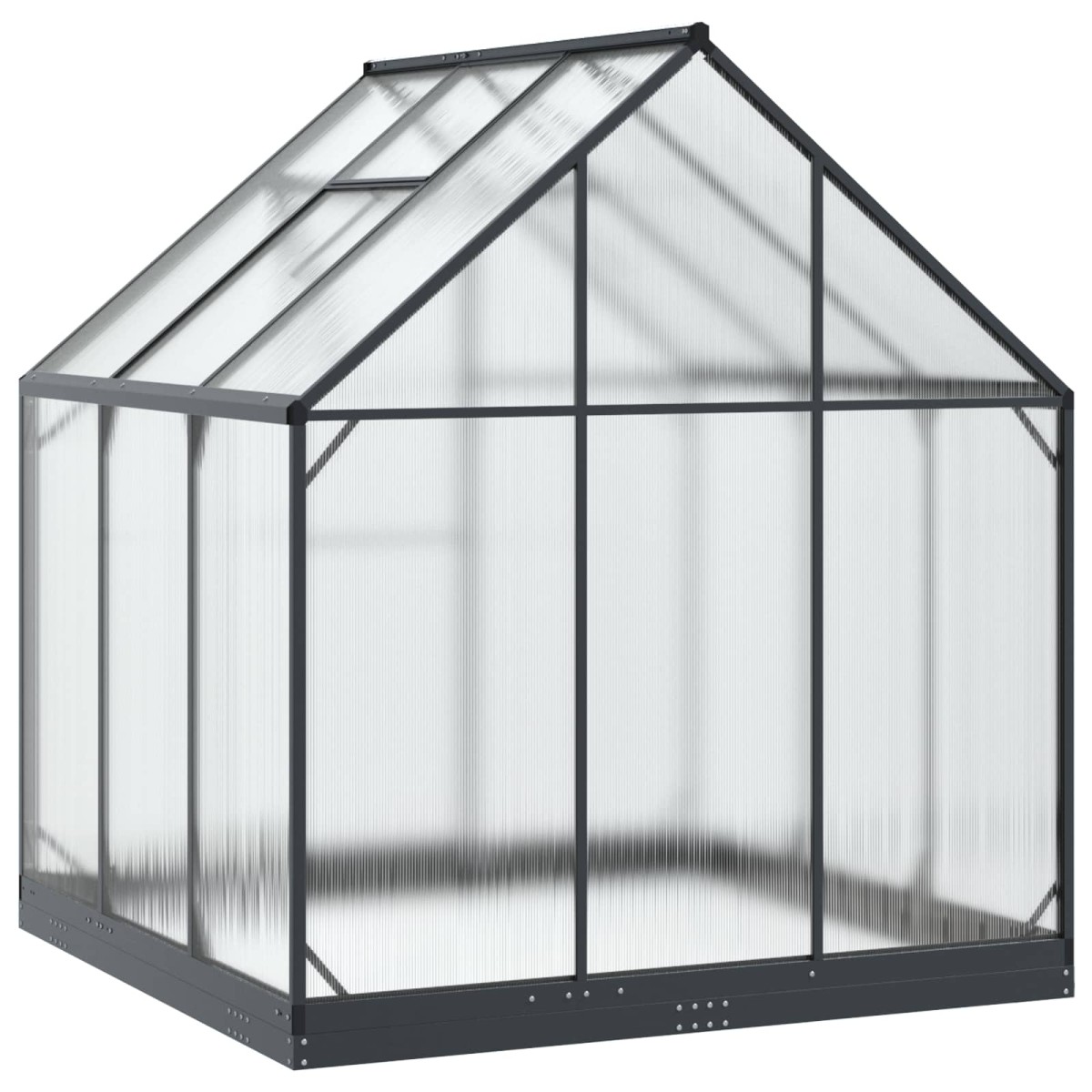 vidaXL Θερμοκήπιο Κήπου με πόρτα Ανθρακί 183,5 x 183,5 x 207 εκ