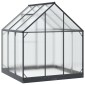 vidaXL Θερμοκήπιο Κήπου με πόρτα Ανθρακί 183,5 x 183,5 x 207 εκ