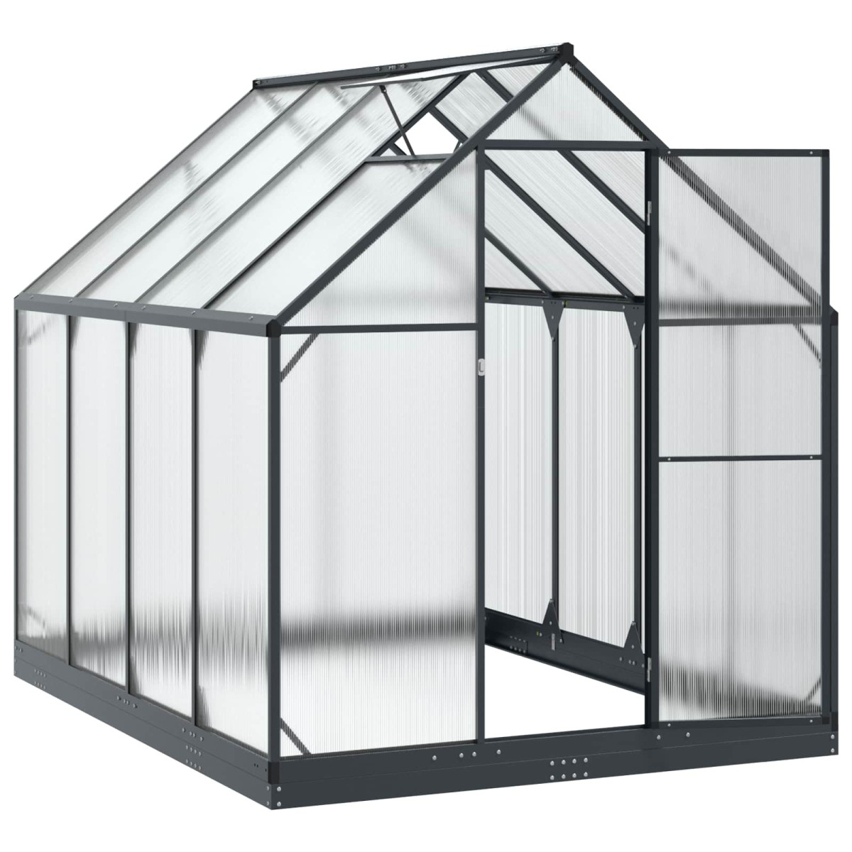 vidaXL Θερμοκήπιο Κήπου με πόρτα Ανθρακί 183,5 x 243,5 x 207 εκ