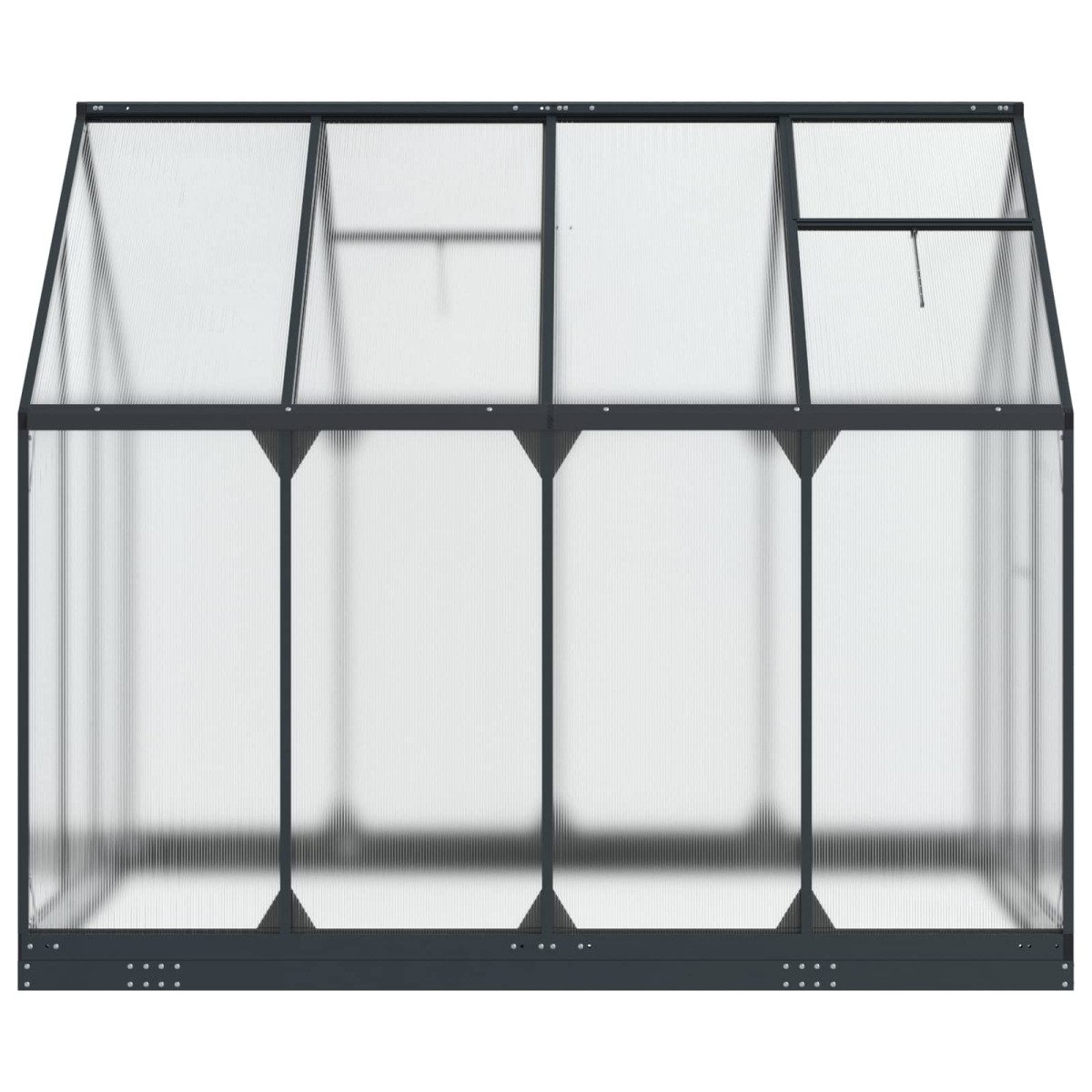 vidaXL Θερμοκήπιο Κήπου με πόρτα Ανθρακί 183,5 x 243,5 x 207 εκ