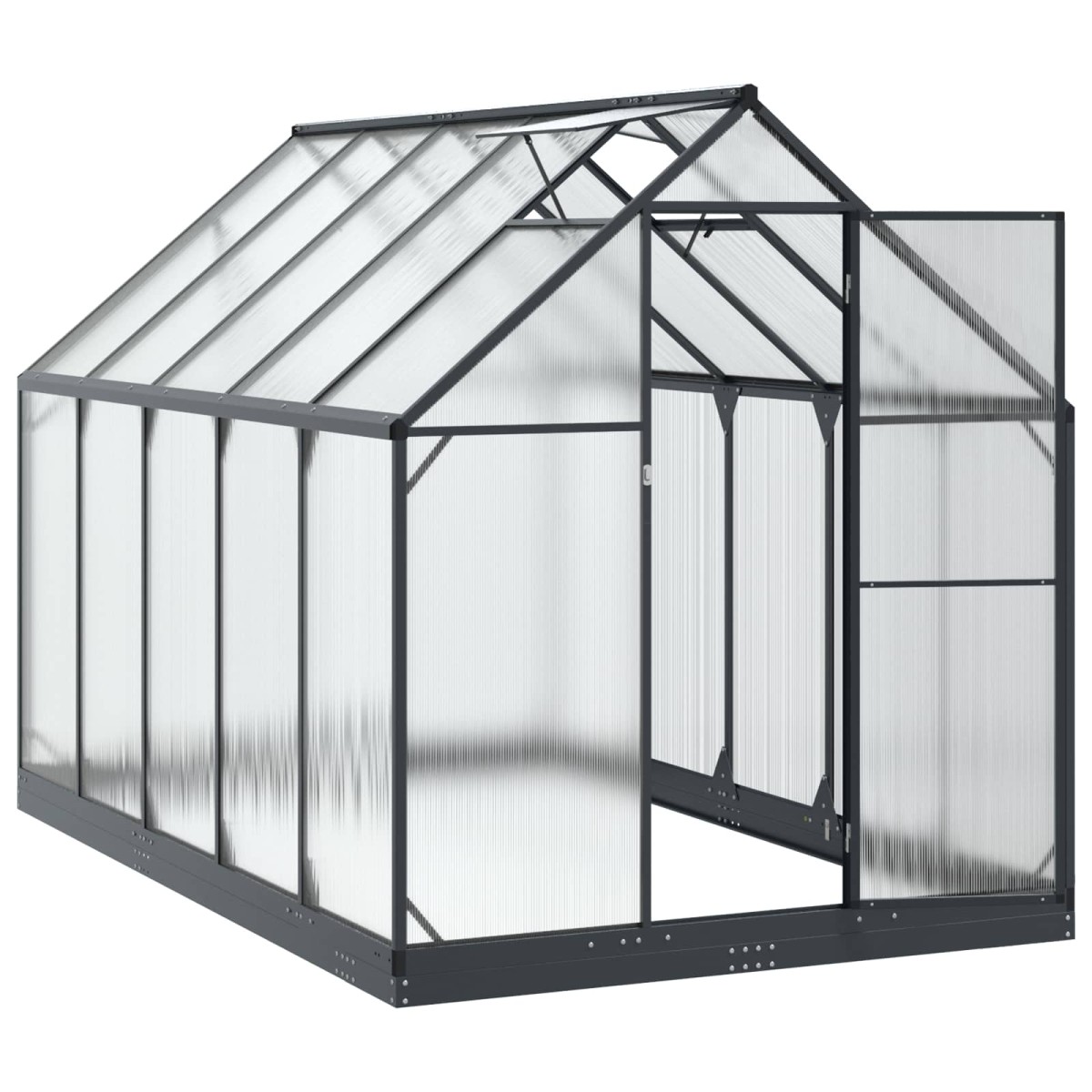 vidaXL Θερμοκήπιο Κήπου με πόρτα Ανθρακί 183,5 x 303,5 x 207 εκ