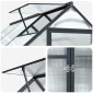 vidaXL Θερμοκήπιο Κήπου με πόρτα Ανθρακί 183,5 x 303,5 x 207 εκ