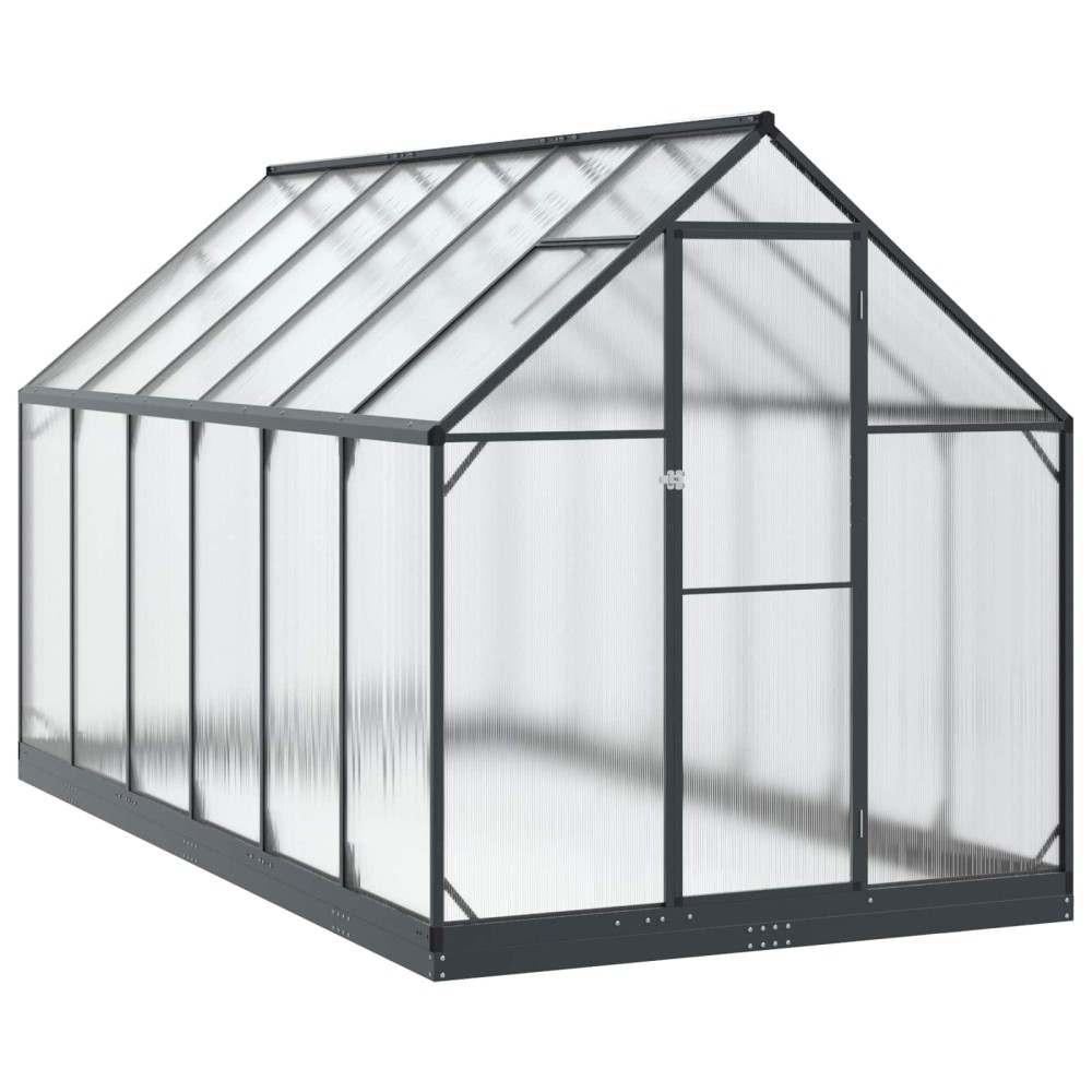 vidaXL Θερμοκήπιο Κήπου με πόρτα Ανθρακί 183,5 x 363,5 x 207 εκ