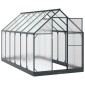 vidaXL Θερμοκήπιο Κήπου με πόρτα Ανθρακί 183,5 x 363,5 x 207 εκ