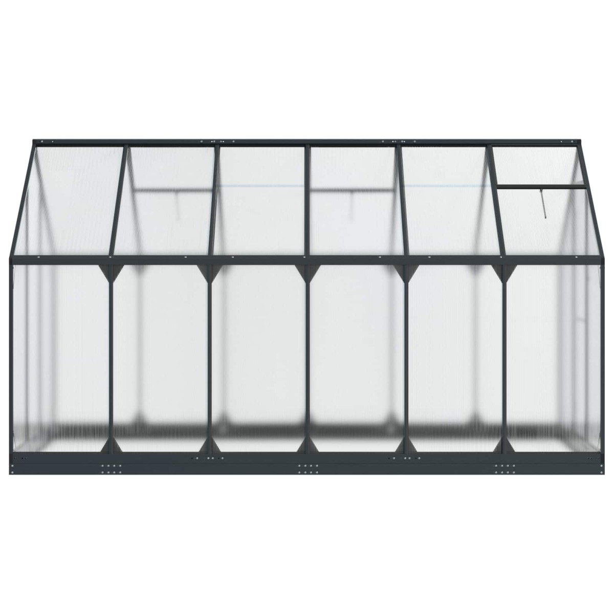 vidaXL Θερμοκήπιο Κήπου με πόρτα Ανθρακί 183,5 x 363,5 x 207 εκ