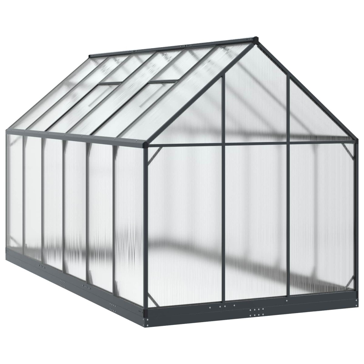 vidaXL Θερμοκήπιο Κήπου με πόρτα Ανθρακί 183,5 x 363,5 x 207 εκ