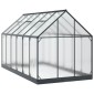 vidaXL Θερμοκήπιο Κήπου με πόρτα Ανθρακί 183,5 x 363,5 x 207 εκ