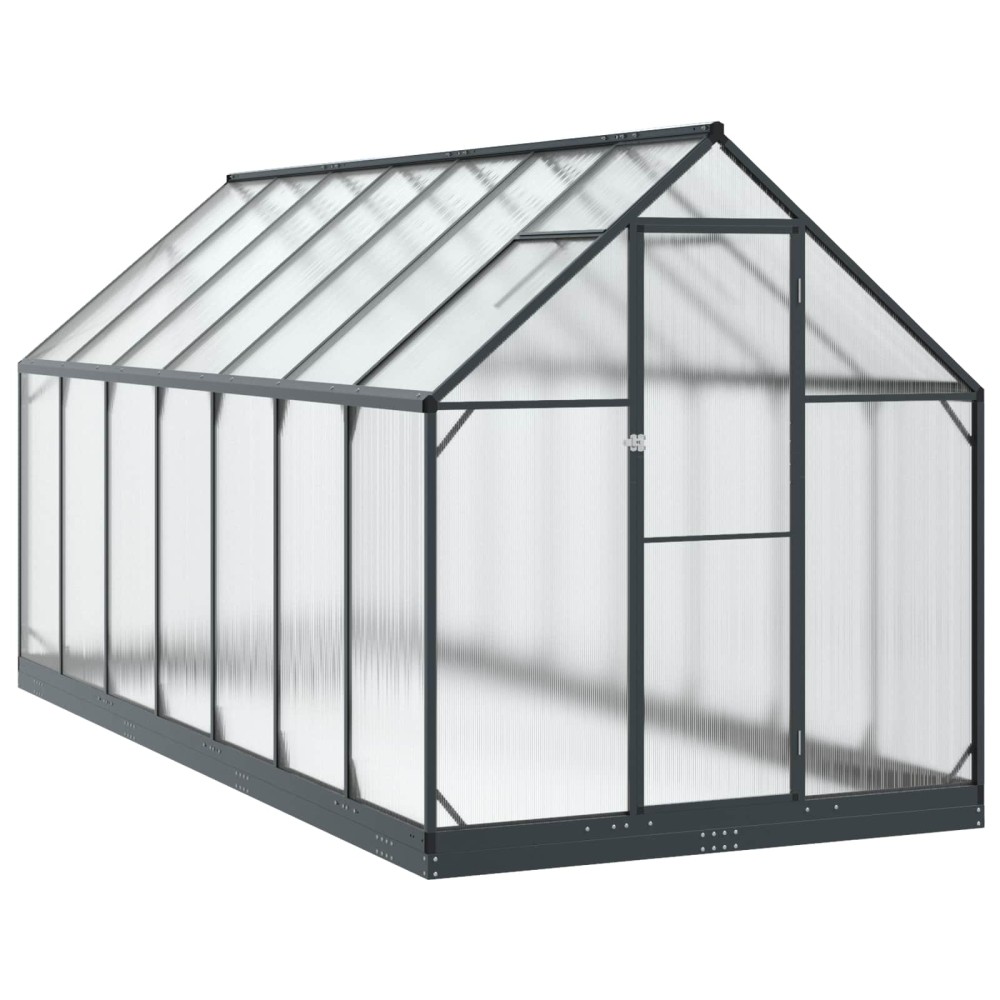 vidaXL Θερμοκήπιο Κήπου με πόρτα Ανθρακί 183,5 x 423,5 x 207 εκ