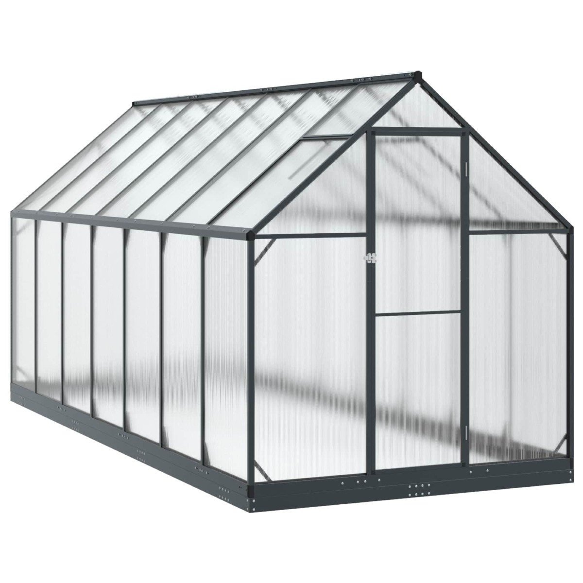 vidaXL Θερμοκήπιο Κήπου με πόρτα Ανθρακί 183,5 x 423,5 x 207 εκ