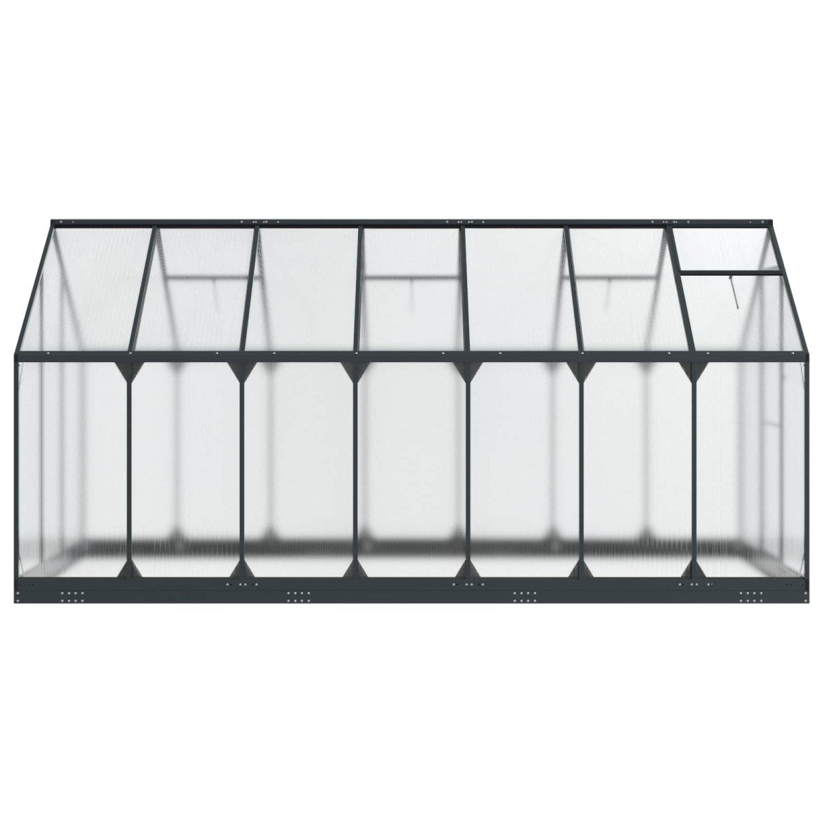 vidaXL Θερμοκήπιο Κήπου με πόρτα Ανθρακί 183,5 x 423,5 x 207 εκ