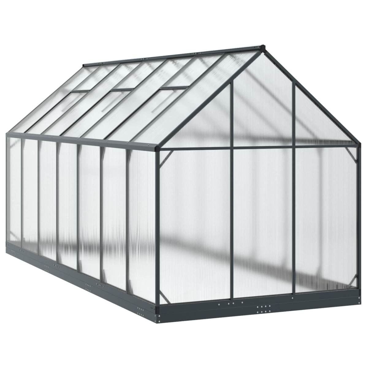 vidaXL Θερμοκήπιο Κήπου με πόρτα Ανθρακί 183,5 x 423,5 x 207 εκ