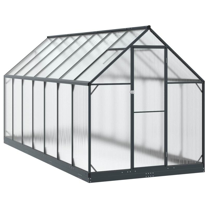 vidaXL Θερμοκήπιο Κήπου με πόρτα Ανθρακί 183,5 x 423,5 x 207 εκ
