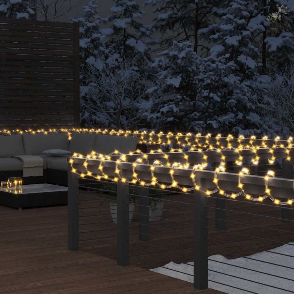 vidaXL Φωτάκια σε Σωλήνα με 1200 LED Θερμό Λευκό 50 μ. από PVC