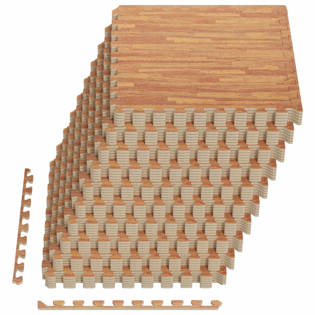 vidaXL Χαλάκι για Πισίνα 50 τμχ. ξύλο 18 τ.μ. Φελιζόλ EVA