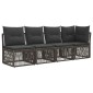 vidaXL Σετ Καναπέ Κήπου 5 τμχ. Γκρι συνθετικό ρατάν