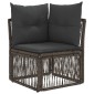 vidaXL Σετ Καναπέ Κήπου 5 τμχ. Γκρι συνθετικό ρατάν