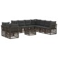 vidaXL Σετ Καναπέ Κήπου 10 τμχ. Γκρι συνθετικό ρατάν