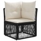 vidaXL Σετ Καναπέ Κήπου 11 τμχ. Μαύρο συνθετικό ρατάν