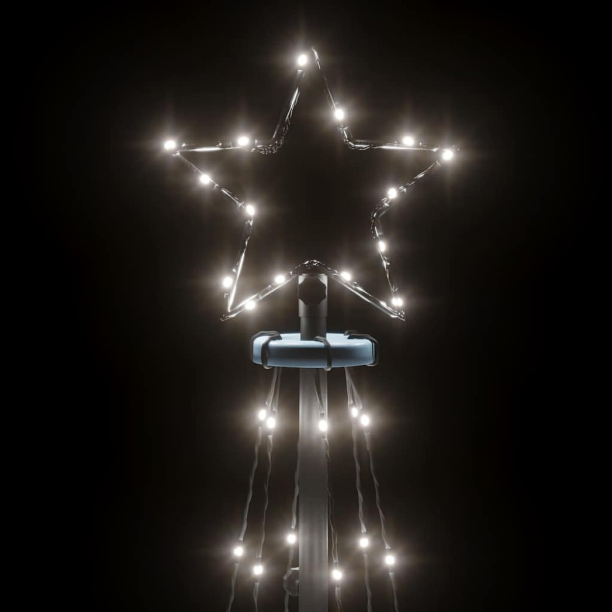 vidaXL Χριστουγεννιάτικο Δέντρο Κώνος 108 LED Ψυχρό Λευκό 70x180 εκ.