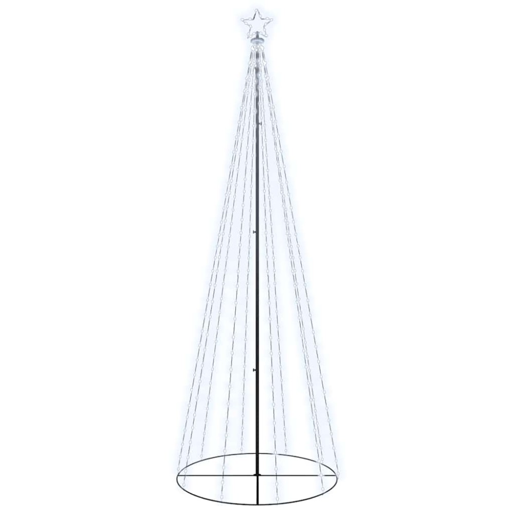 vidaXL Χριστουγεννιάτικο Δέντρο Κώνος 310 LED Ψυχρό Λευκό 100x300 εκ.