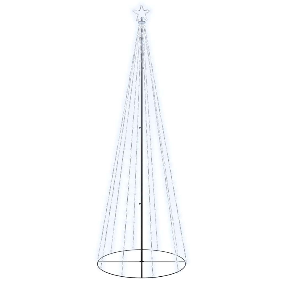 vidaXL Χριστουγεννιάτικο Δέντρο Κώνος 310 LED Ψυχρό Λευκό 100x300 εκ.
