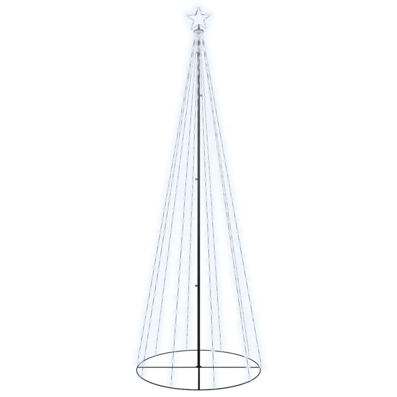 vidaXL Χριστουγεννιάτικο Δέντρο Κώνος 310 LED Ψυχρό Λευκό 100x300 εκ.
