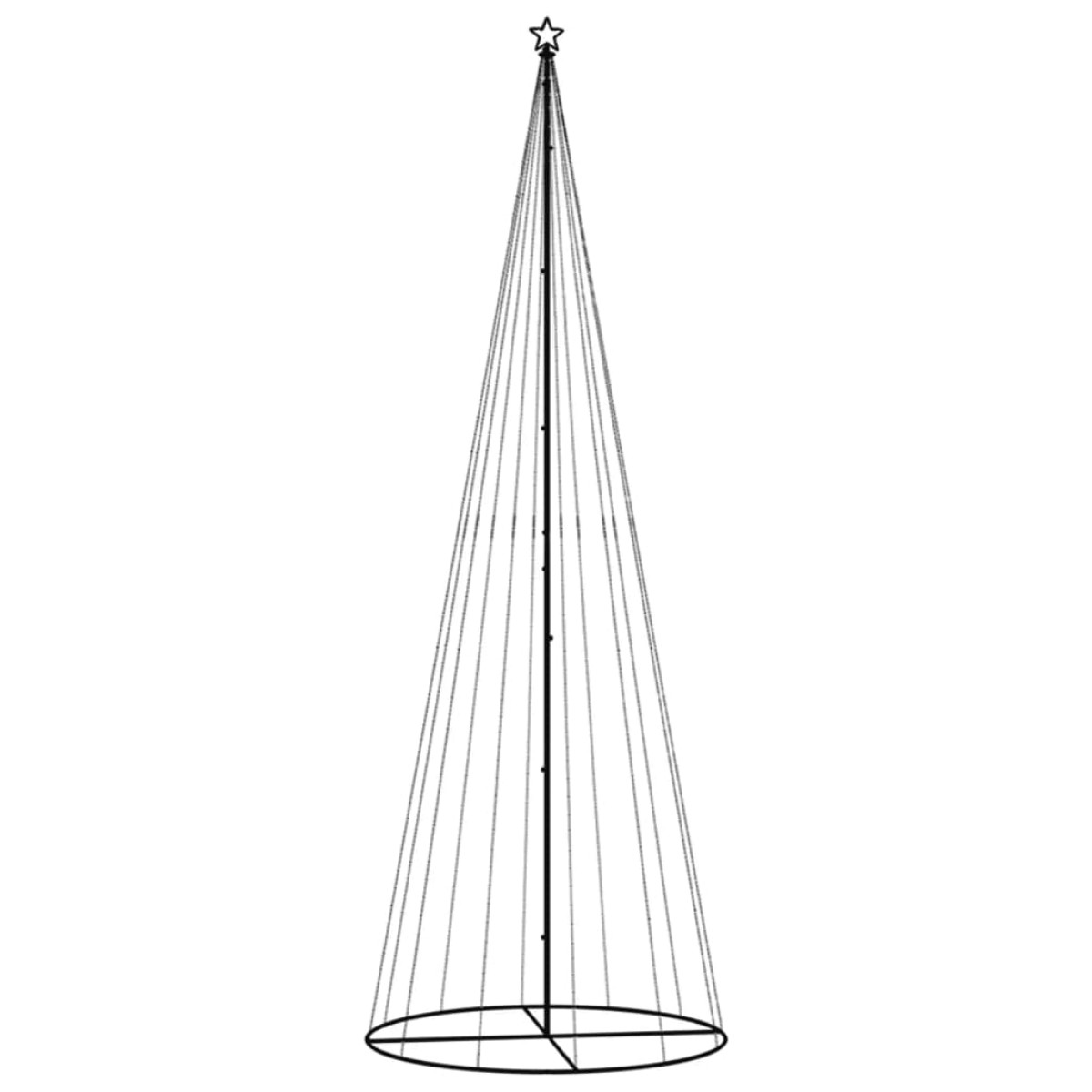 vidaXL Χριστουγεννιάτικο Δέντρο Κώνος 732 LED Πολύχρωμο 160x500 εκ.