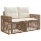 vidaXL Σετ Καναπέ Κήπου 7 τμχ. Μπεζ και Κρέμ συνθετικό ρατάν
