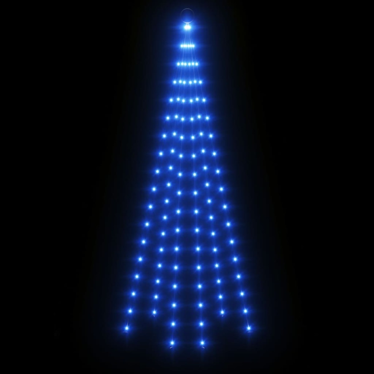vidaXL Χριστουγεν. Δέντρο για Ιστό Σημαίας 108 LED Μπλε 180 εκ.