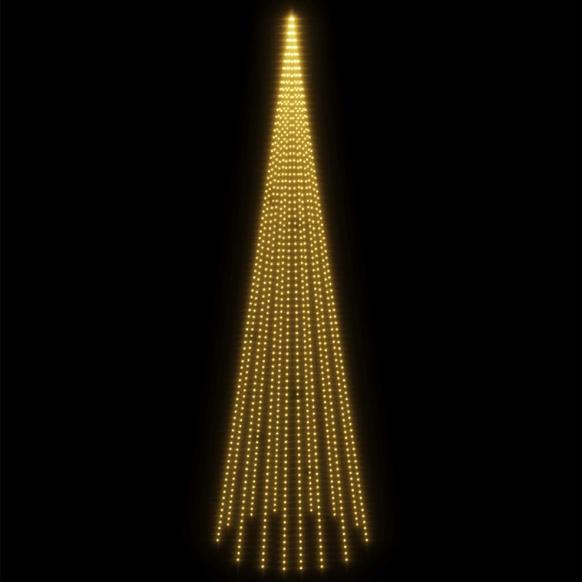vidaXL Χριστουγ. Δέντρο για Ιστό Σημαίας 1134 LED Θερμό Λευκό 800 εκ.