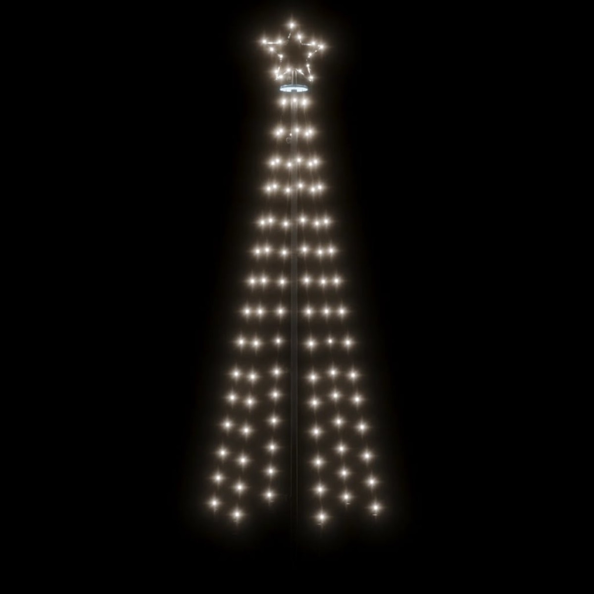 vidaXL Χριστουγεννιάτικο Δέντρο με Ακίδα 108 LED Ψυχρό Λευκό 180 εκ.