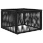 vidaXL Σετ Καναπέ Κήπου 12 τμχ. Μαύρο συνθετικό ρατάν