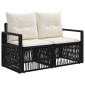 vidaXL Σετ Καναπέ Κήπου 7 τμχ. Μαύρο συνθετικό ρατάν