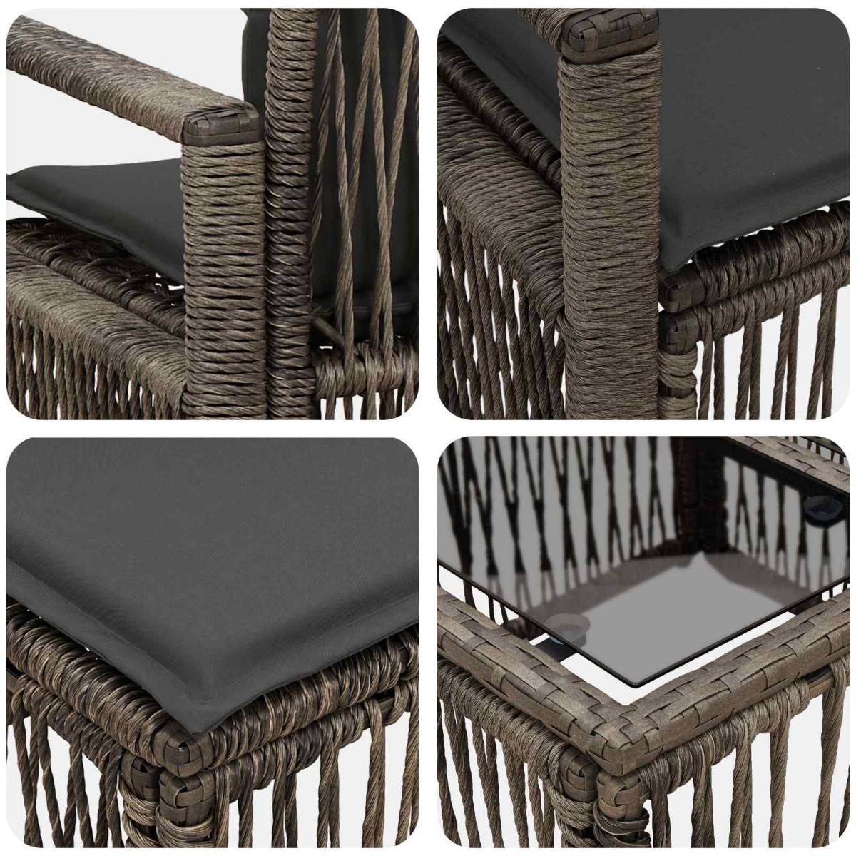vidaXL Σετ Καναπέ Κήπου 12 τμχ. Γκρι συνθετικό ρατάν