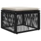 vidaXL Σετ Καναπέ Κήπου 10 τμχ. Μαύρο συνθετικό ρατάν