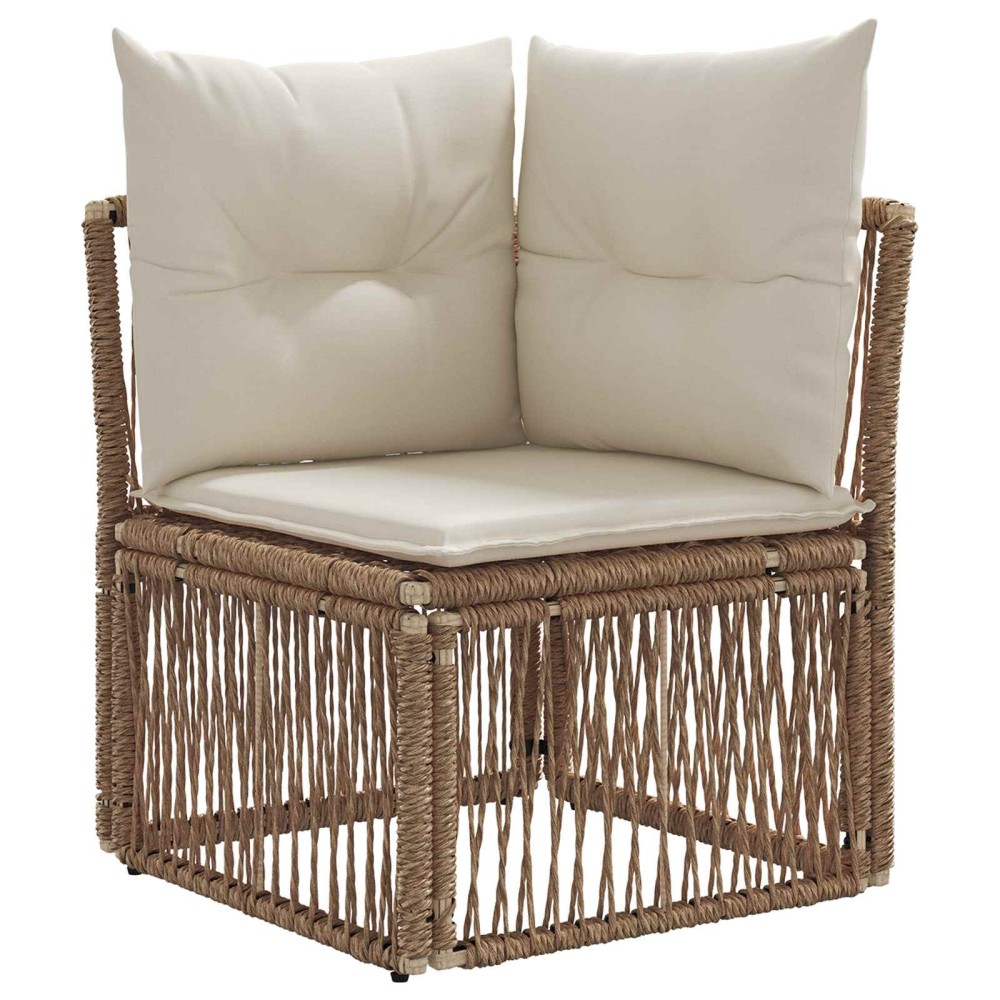 vidaXL Σετ Καναπέ Κήπου 11 τμχ. Μπεζ συνθετικό ρατάν