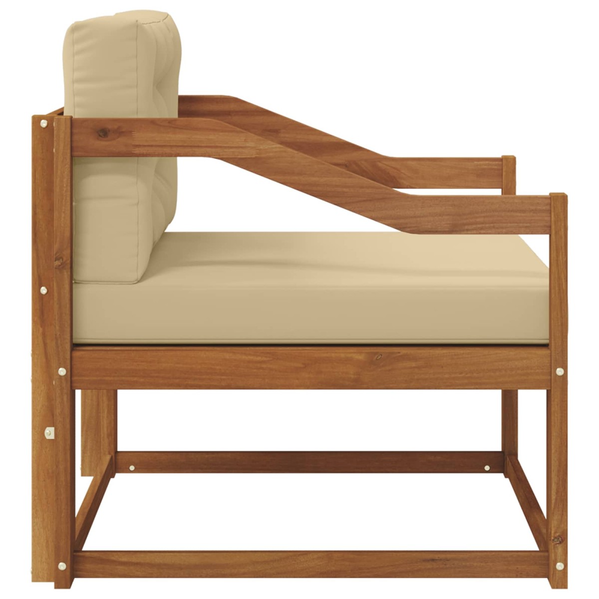 vidaXL Μεσαίος καναπές εξωτερικού χώρου Φυσικό