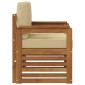 vidaXL Σειρά Καναπέ Εξωτερικού Στερεό Ξύλο Ακακίας και Πολυεστέρ
