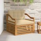 vidaXL Εξωτερικός καναπές Φυσικό και Μπεζ