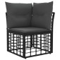 vidaXL Σειρά Καναπέ Εξωτερικού 8 τμχ. Μαύρο και Σκούρο Γκρίζο