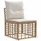 vidaXL Σειρά Καναπέ Εξωτερικού 7 τμχ. Φυσικό και Κρέμα Λευκό