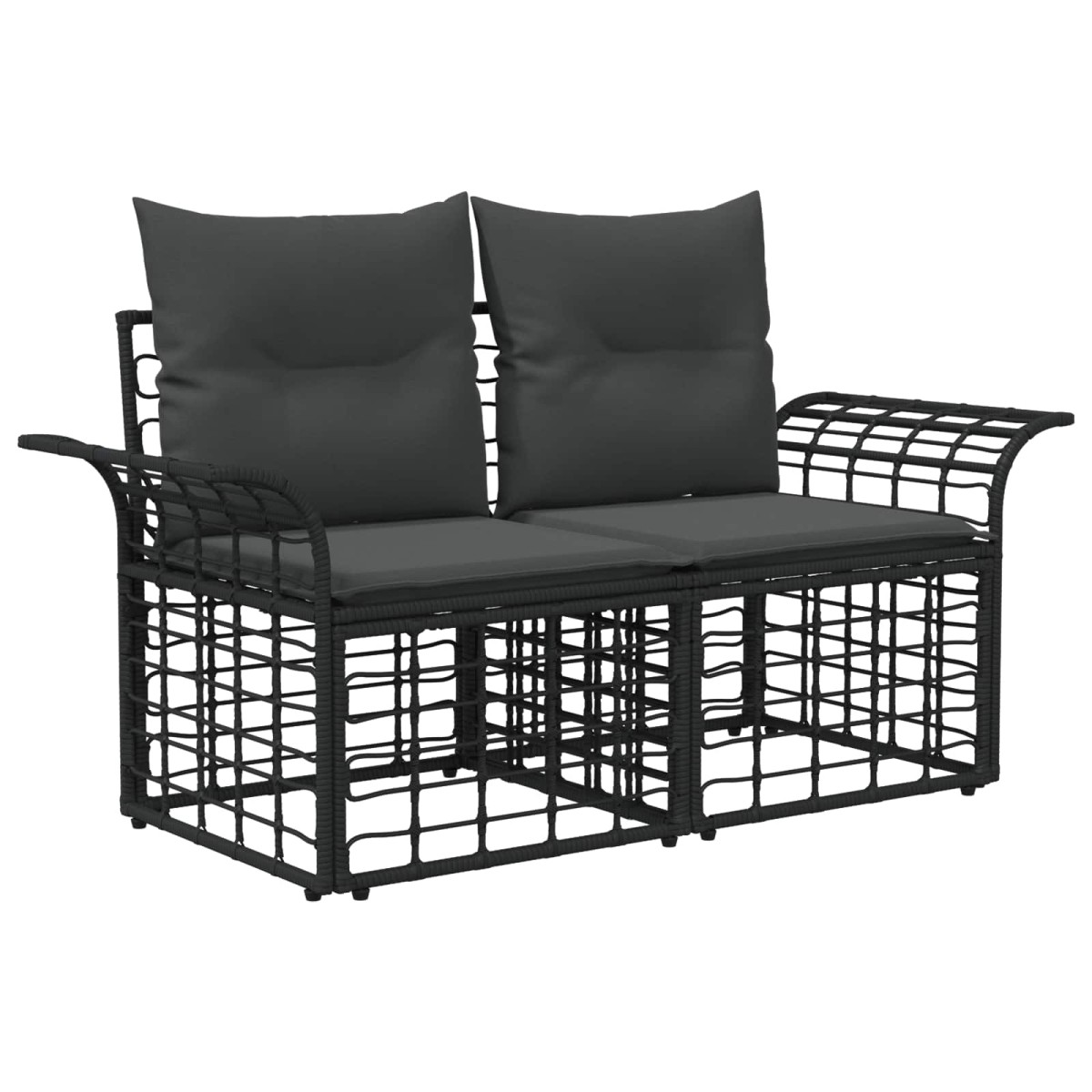 vidaXL Σειρά Καναπέ Εξωτερικού 13 τμχ. Μαύρο και Σκούρο Γκρίζο