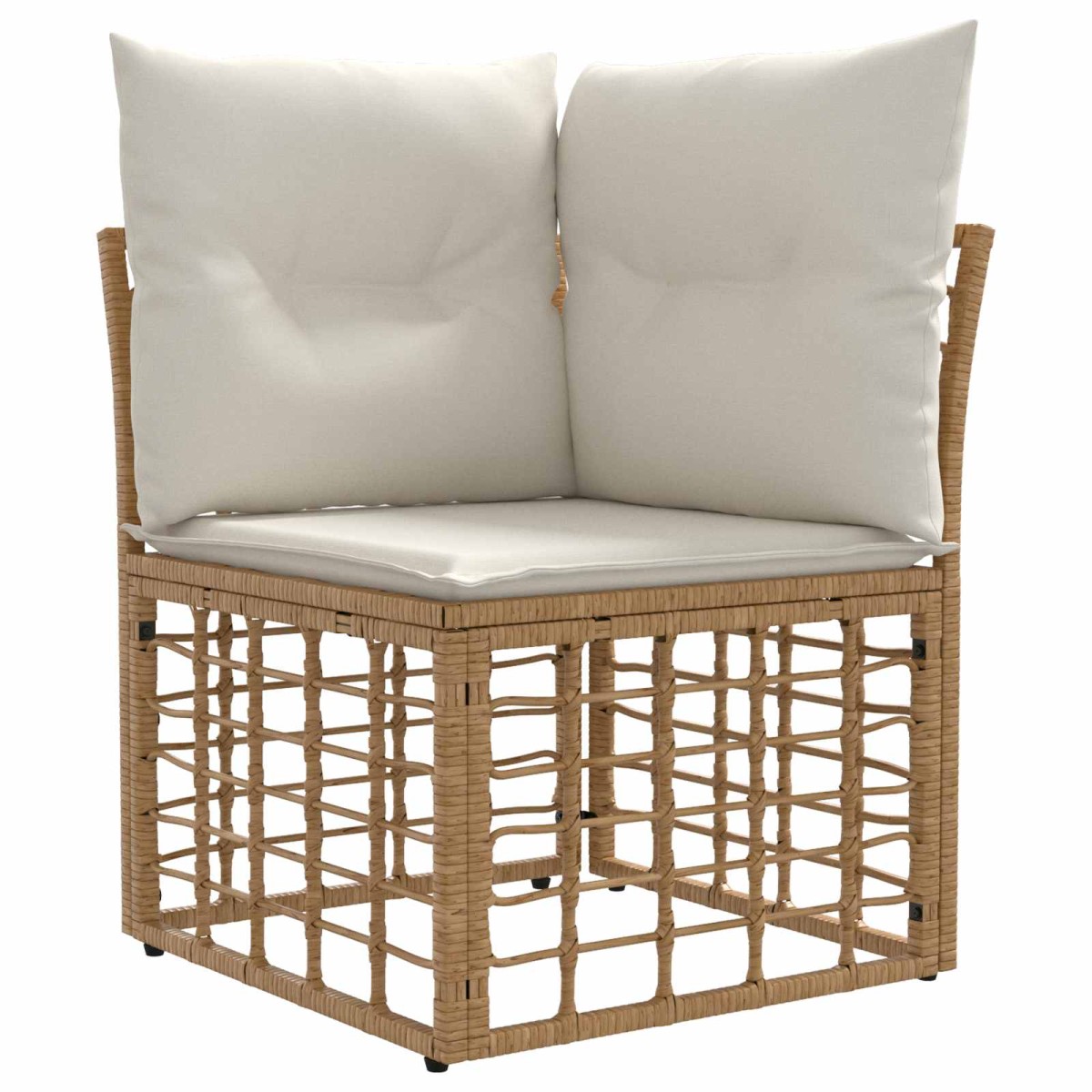 vidaXL Σειρά Καναπέ Εξωτερικού 14 τμχ. Φυσικό και Κρέμα Λευκό